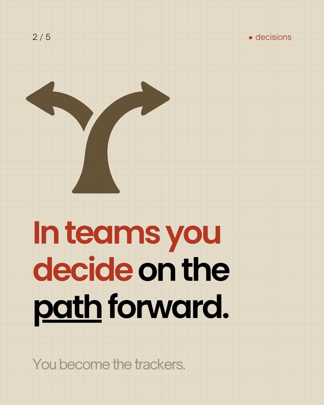 Decide together on the path forward